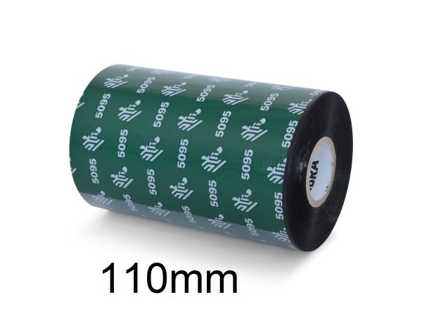 Rollo de Ribbon Zebra 110mm 5095 High-performance Resina 30M para Impresoras Portátiles P4T/ RP4T