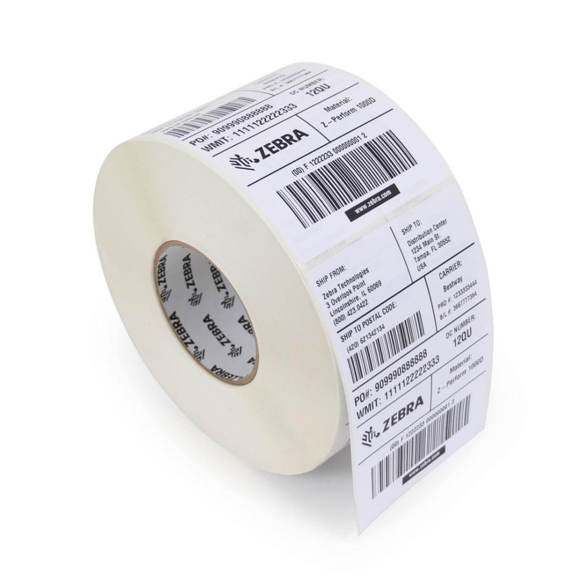 Rollo de etiquetas adhesivas Zebra 105mm x 105mm 8000T Primary Blood Bag