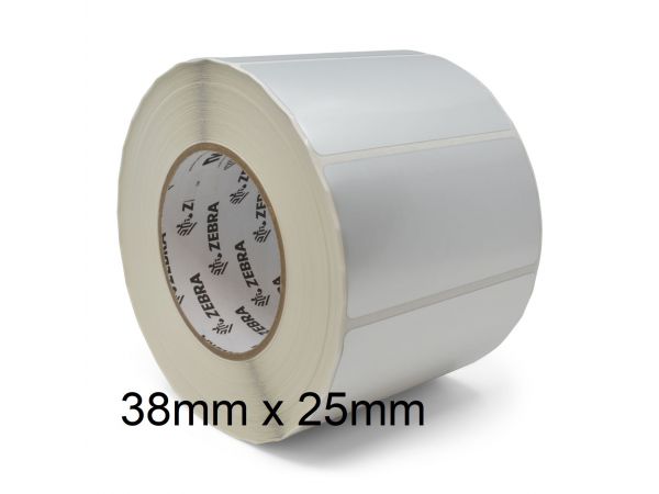 Rollo de etiquetas adhesivas Zebra 38mm x 25mm Z-Ultimate 3000T White