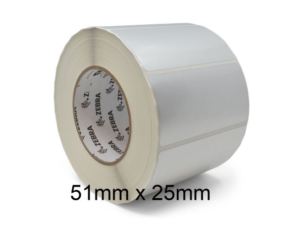 Rollo de etiquetas adhesivas Zebra 51mm x 25mm Z-Ultimate 3000T White