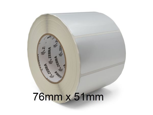 Rollo de etiquetas adhesivas Zebra 76mm x 51mm Z-Ultimate 3000T White