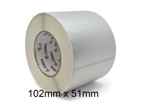 Rollo de etiquetas adhesivas Zebra 102mm x 51mm Z-Ultimate 3000T White