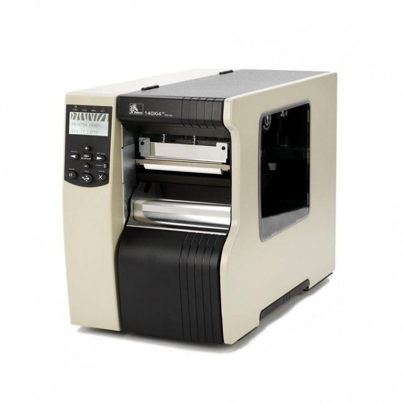 Impresora Zebra 140Xi4 203 dpi con Print Server, WIFI, Despegador/Enrollador y 64MB Flash Memory