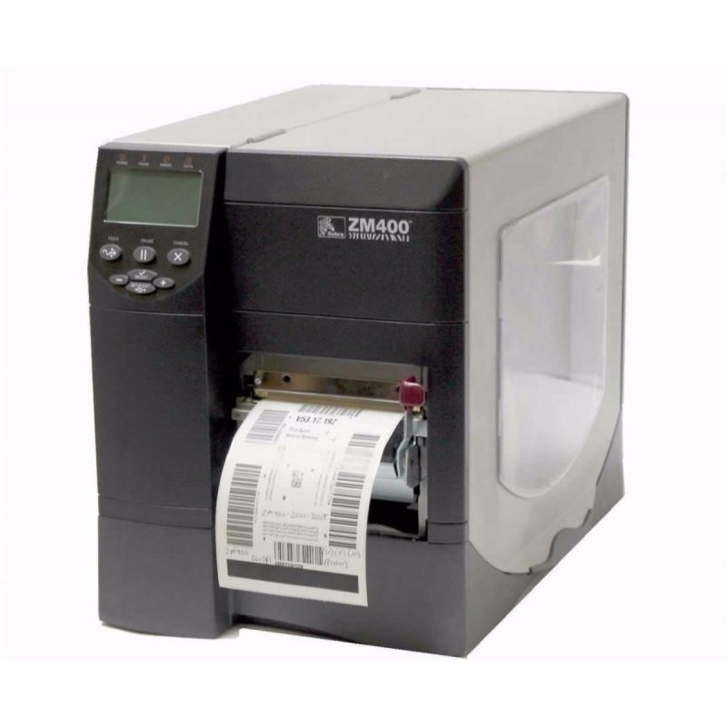 Impresora Zebra ZM400 203 dpi con Print Server y Dispensador (ribbon bobinado interior)