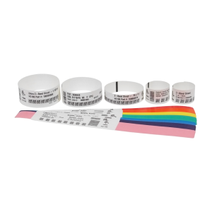 Kit de 6 Cartuchos de Brazaletes Zebra 25mm x 178mm (talla pediátrica) Z-Band Direct para Impresoras HC100