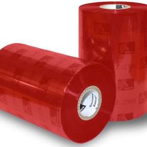 Rollo de Ribbon Zebra 110mm 5319 Colour Red Performance Cera 450M para Impresoras Industriales