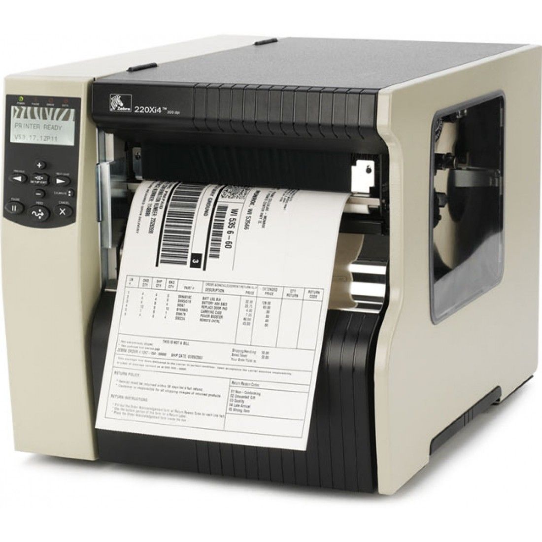 Impresora Zebra 220Xi4 203 dpi con Rewind (includes Peel)