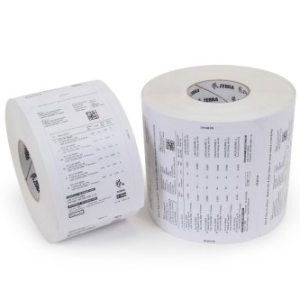 Rollo de etiquetas adhesivas Zebra 102mm x 102mm 8000T secondary blood bad