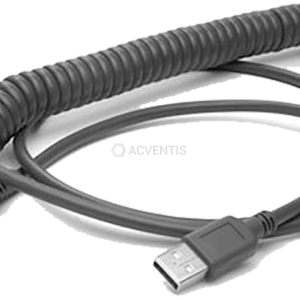 Cable de conexión Zebra, USB, apantallado, longitud: 2,8 m, enrollado compatible con ds8108