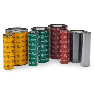 Cintas de transferencia térmica, Zebra, 3200, cera/resina, 56,9 mm, 74 m, salida, negro