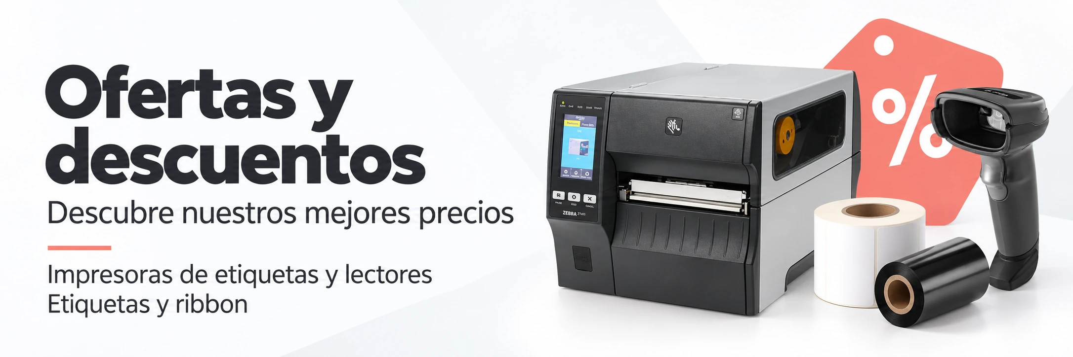 Ofertas y descuentos en Codeprint. Descubre nuestros mejores precios en impresoras de etiquetas, lectores de códigos de barras, etiquetas y ribbon.